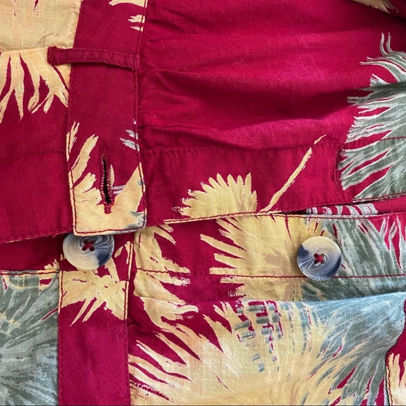 Free people Hawaiian print shorts romper button - Picture 7 of 8